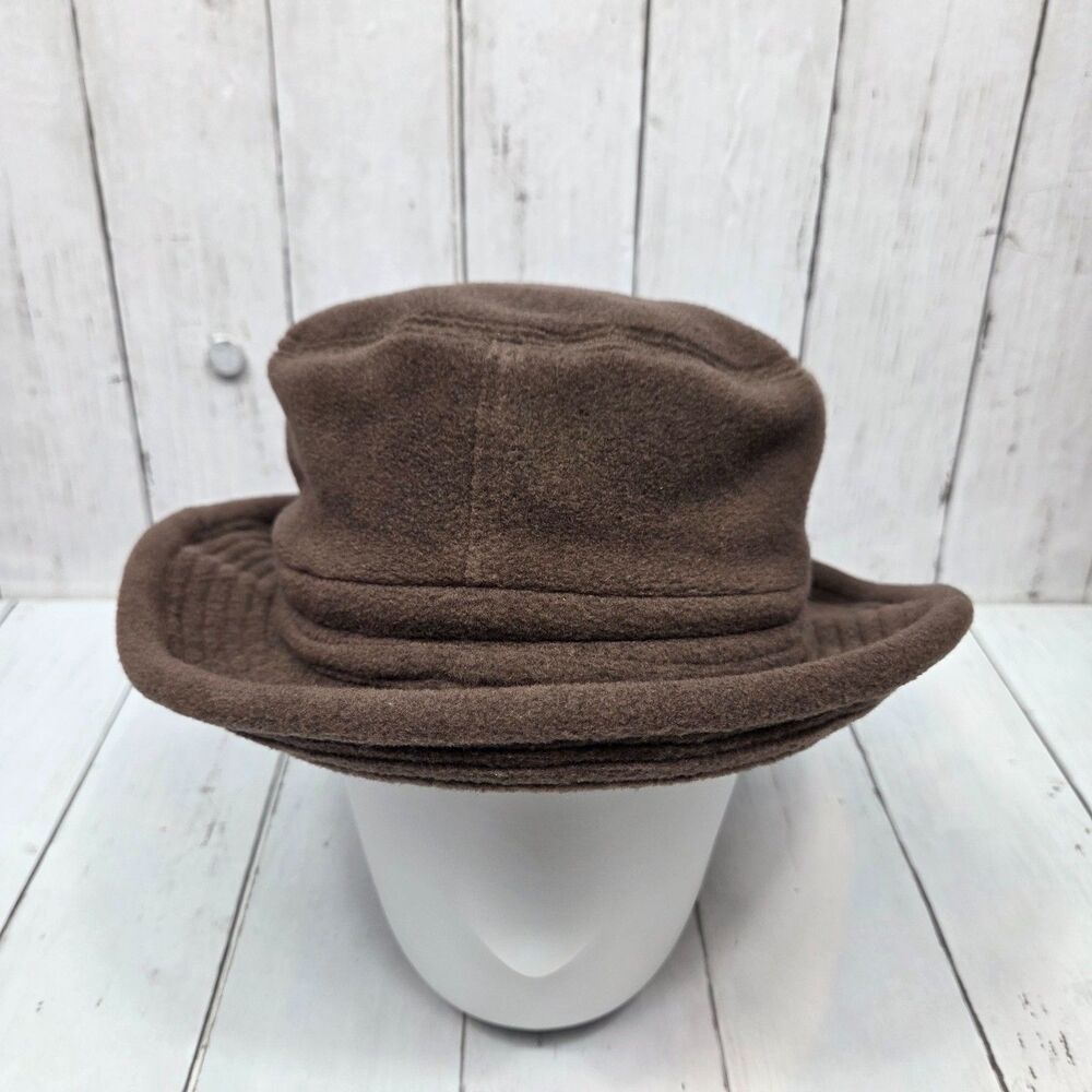 Conte of Florence Unisex Size 57 Brown Fleece Bucket Hat Vintage Italy Made GUC